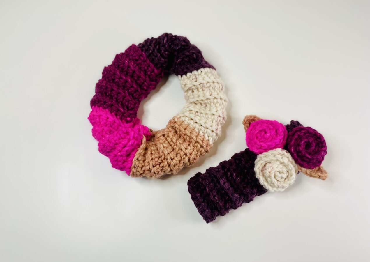 Crochet Toddler Infinity Scarf and Matching Headband