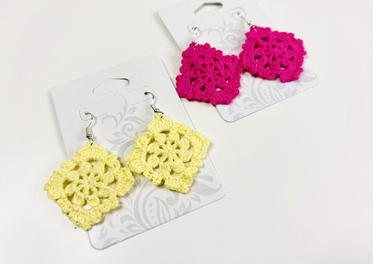 Petals and Blossoms Crochet Earrings