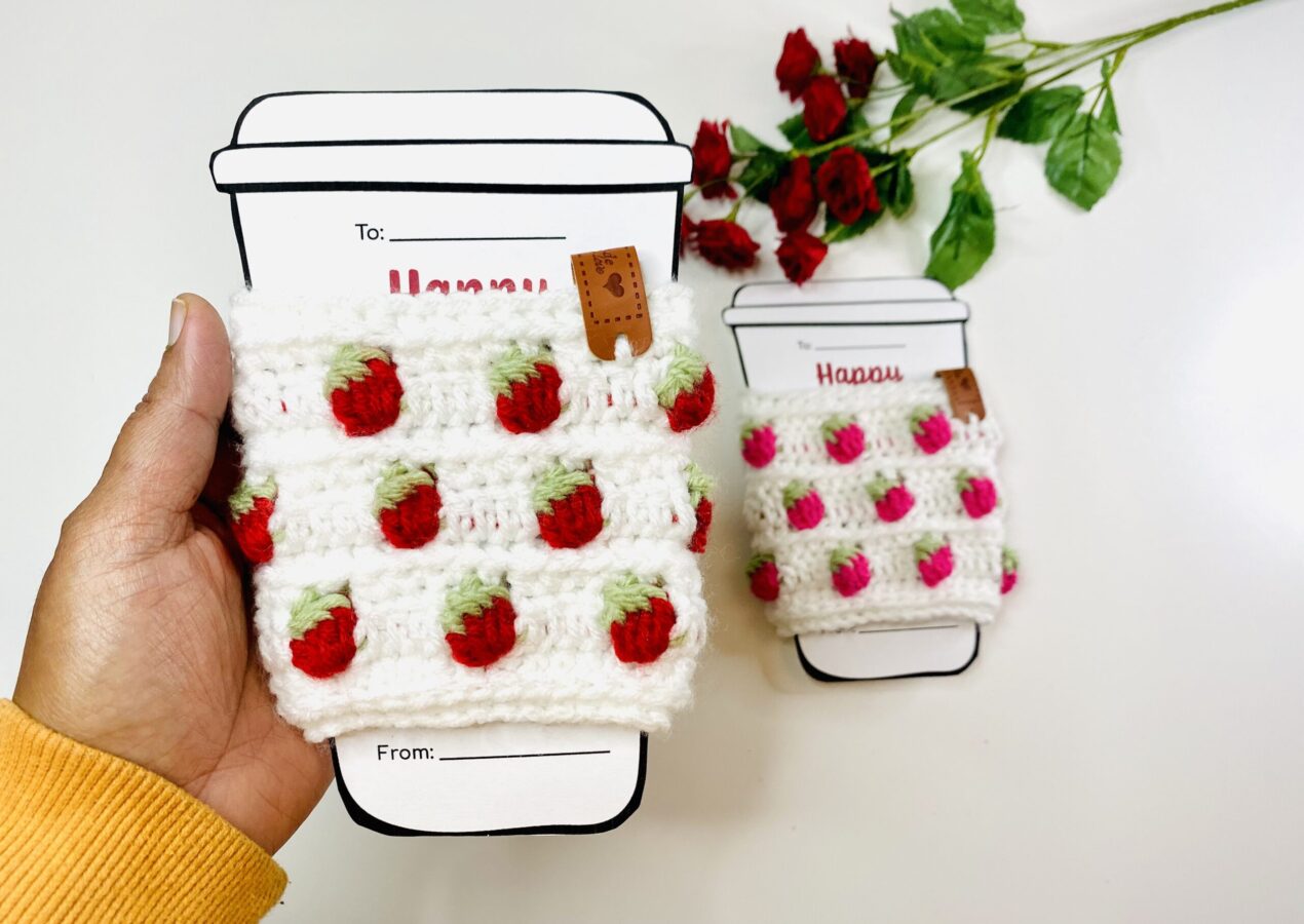 Strawberry Coffee Cup Cozy
