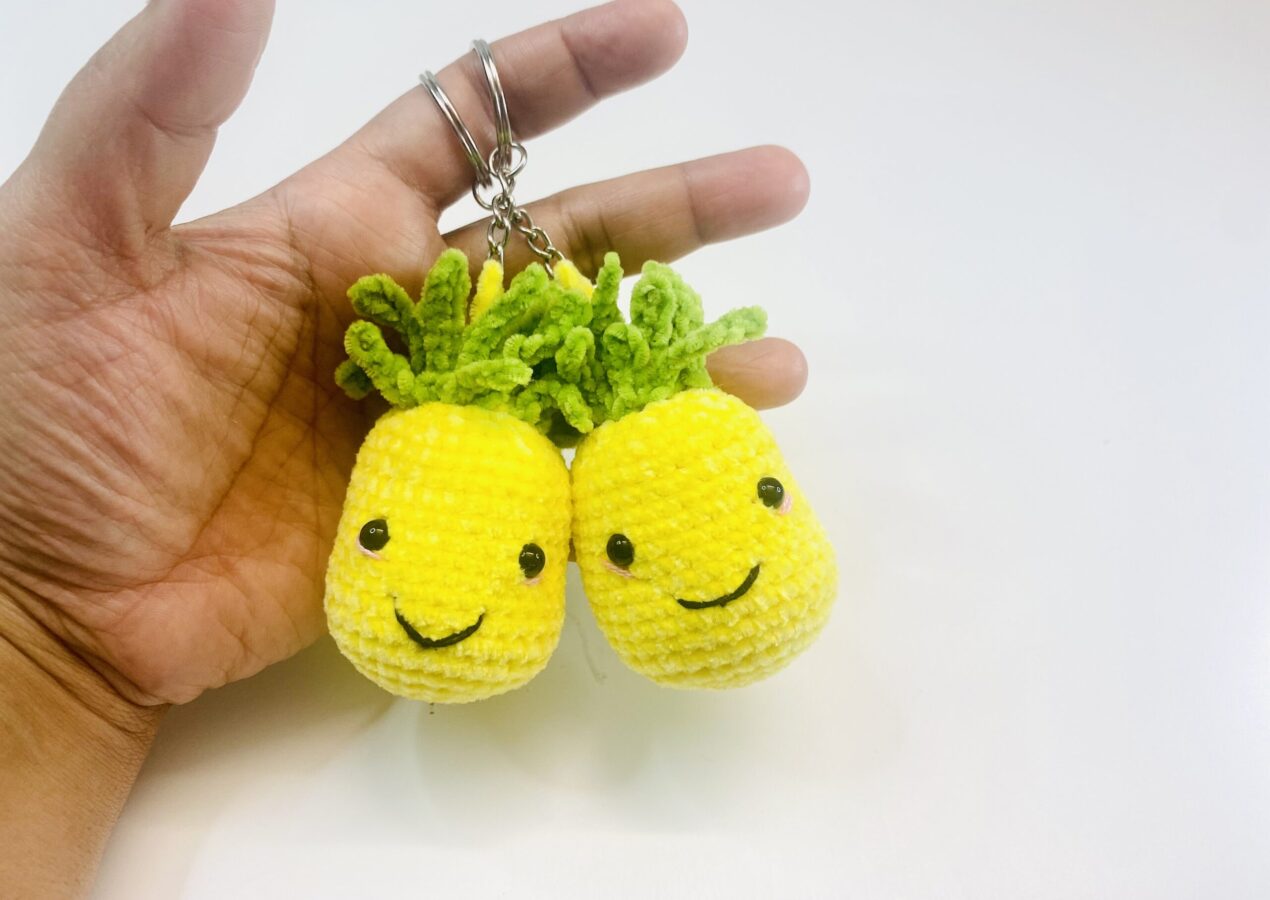 Amigurumi Pineapple Keychains
