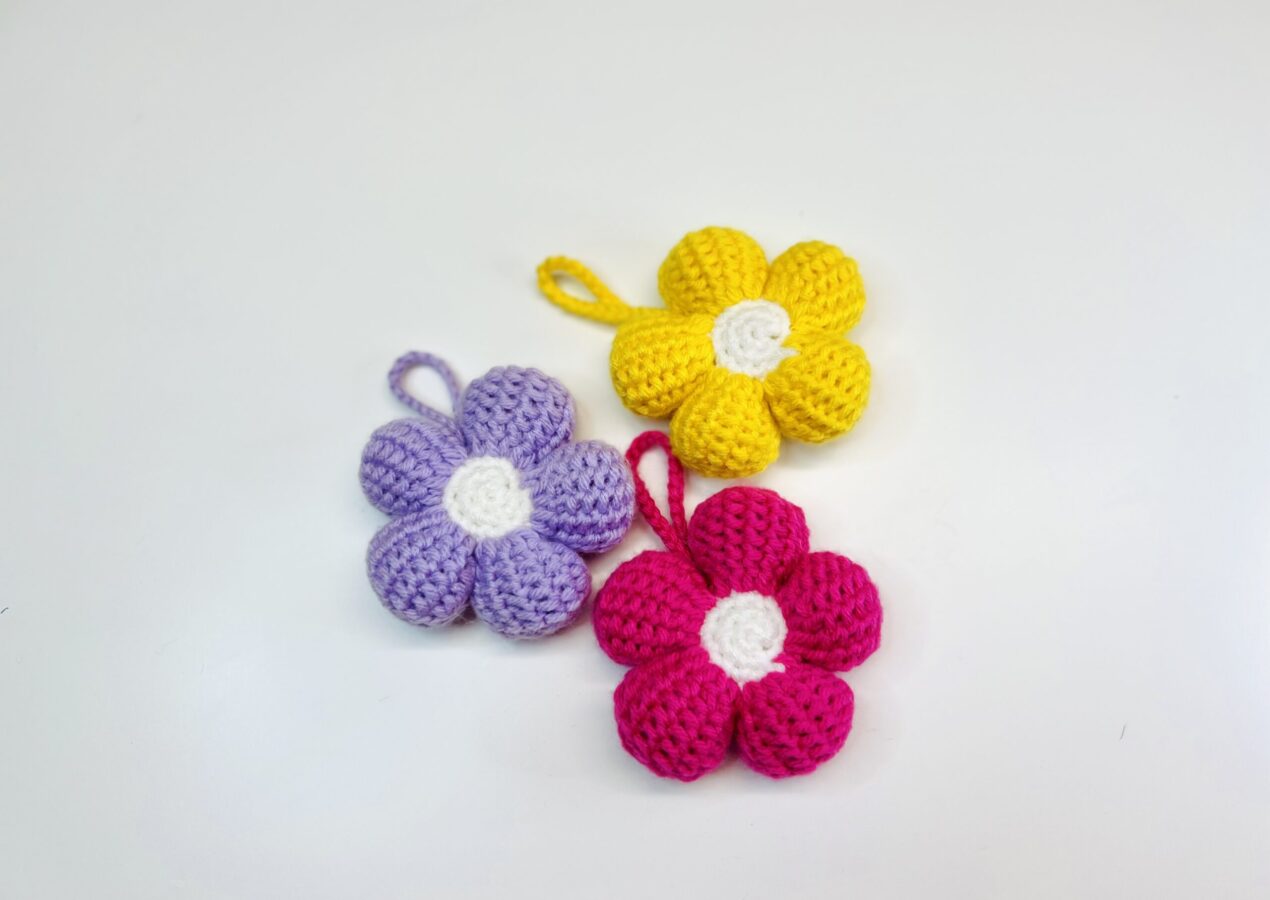 thumbnail interactive-video image 1 of PATIKIL Flower Keychain Charm, Cute Enameled Keychain 1 of 11