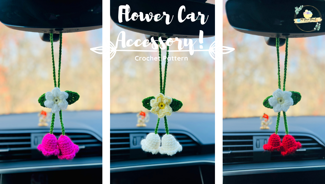 Crochet Flower Car Accessory