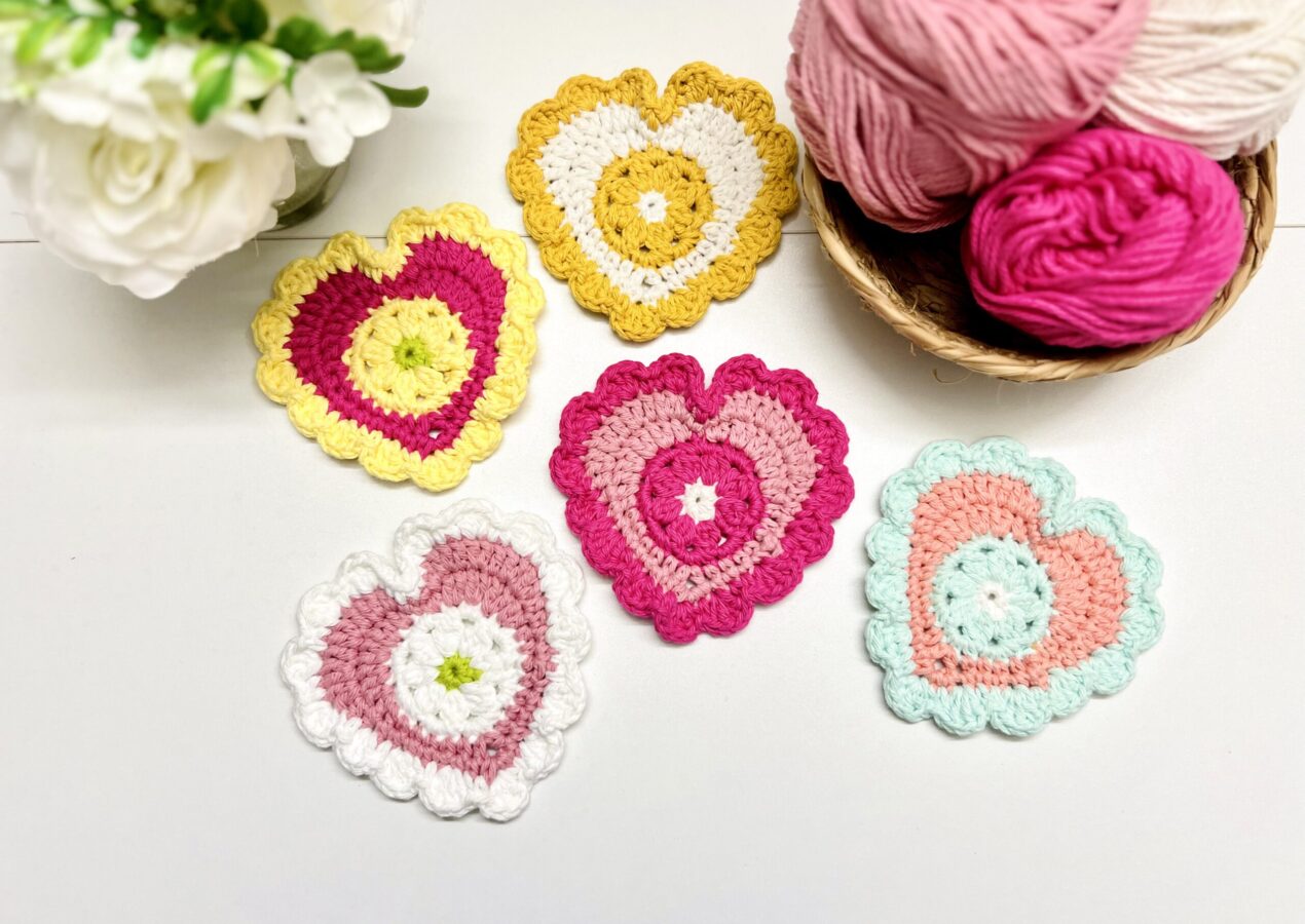 Vibrant Heart Coasters